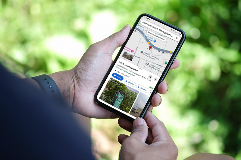 Ladestation von eliso finden auf dem Smartphone